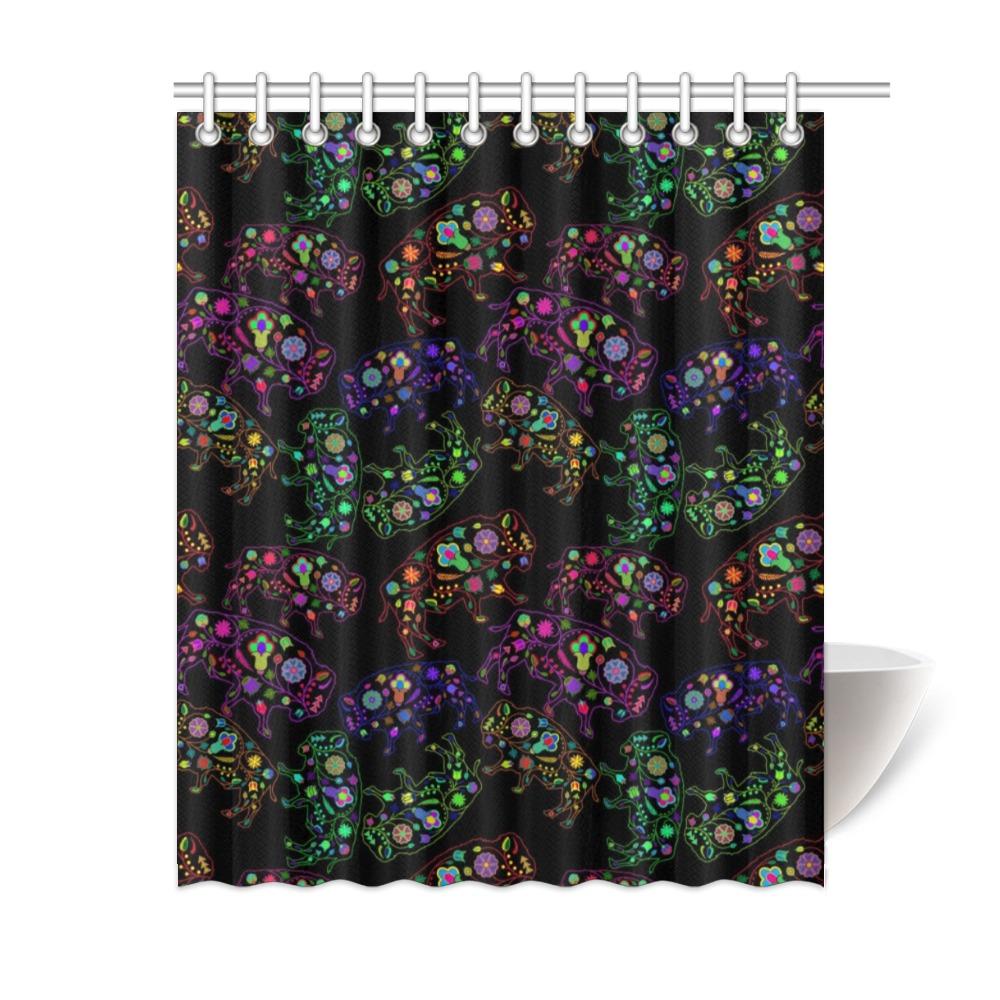 Floral Buffalo Shower Curtain 60"x72" Shower Curtain 60"x72" e-joyer 