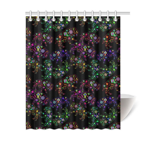 Floral Buffalo Shower Curtain 60