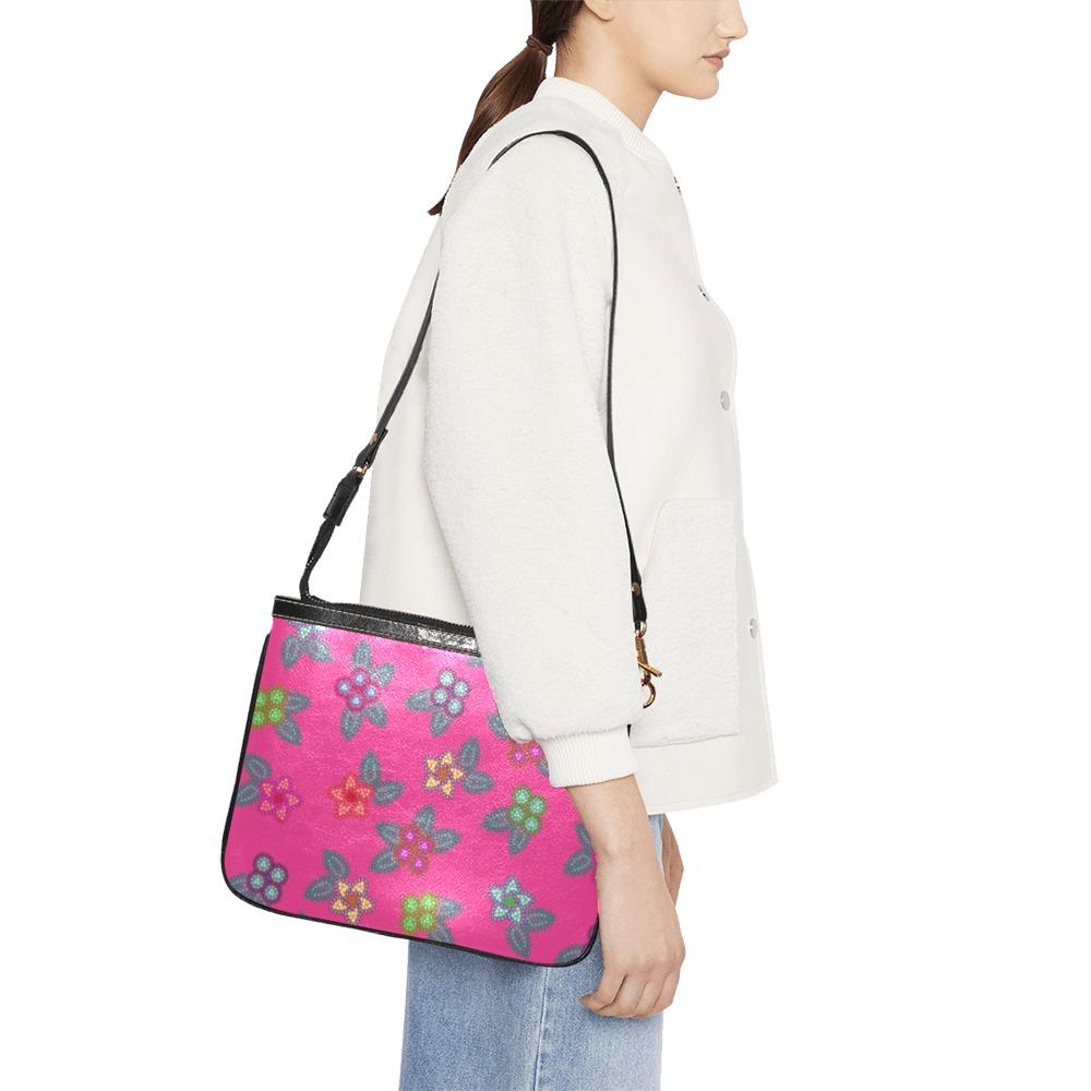 Floral Buffalo Small Shoulder Bag (Model 1710) Small Shoulder Bag (1710) e-joyer 