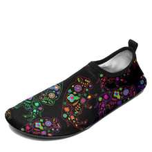 Load image into Gallery viewer, Floral Buffalo Sockamoccs Kid&#39;s Slip On Shoes Herman 
