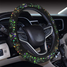 Load image into Gallery viewer, Floral Buffalo Steering Wheel Cover with Elastic Edge Steering Wheel Cover with Elastic Edge e-joyer 
