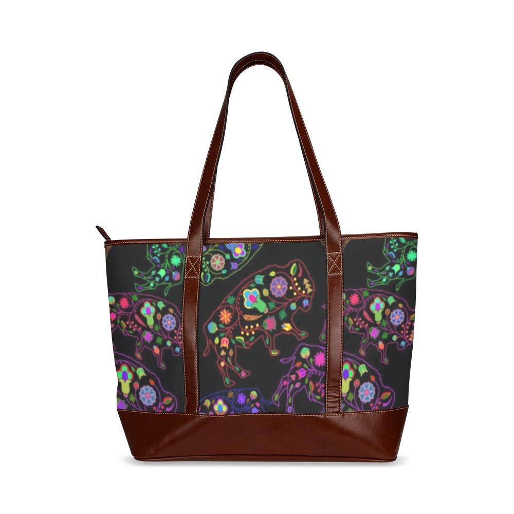 Floral Buffalo Tote Handbag (Model 1642) handbag e-joyer 