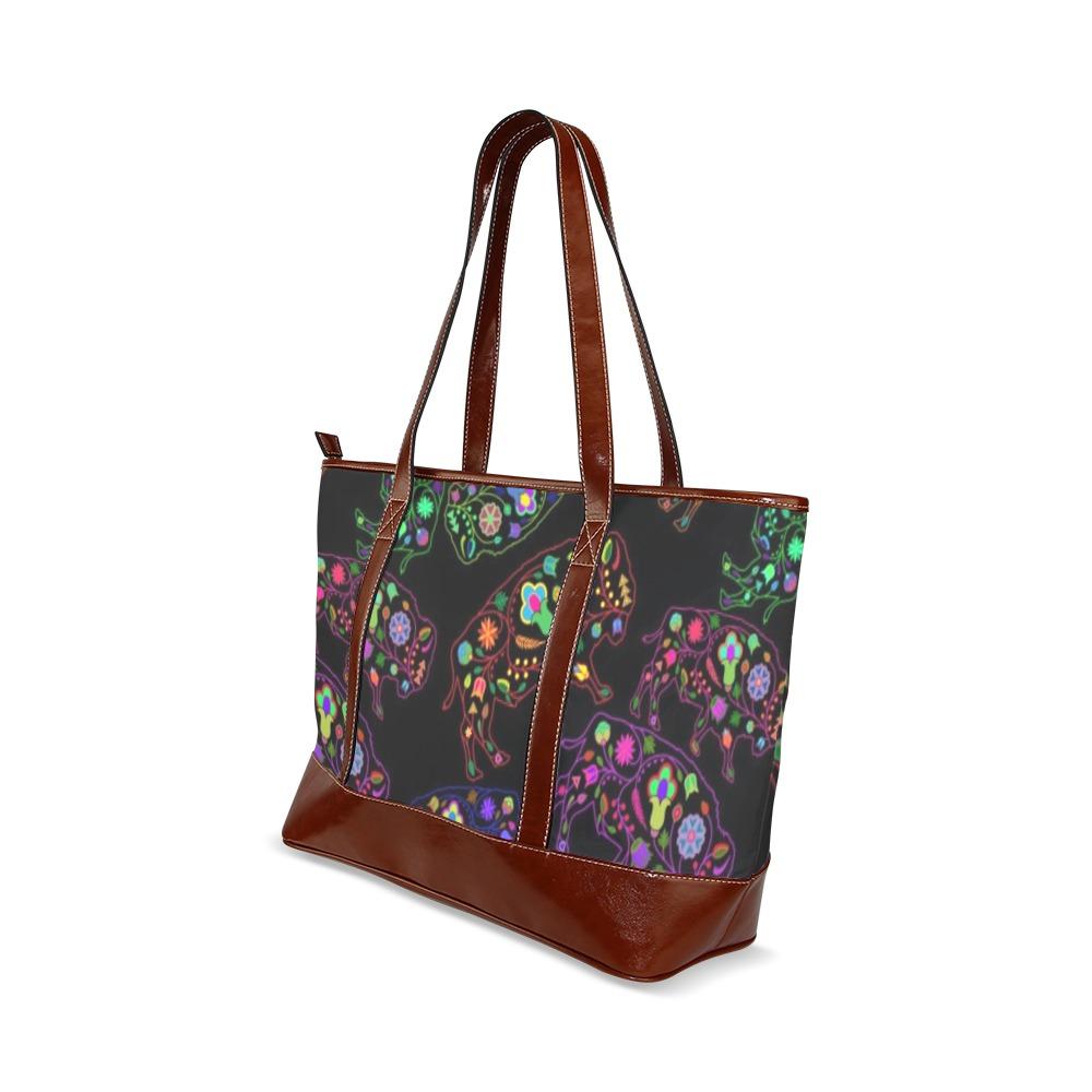 Floral Buffalo Tote Handbag (Model 1642) handbag e-joyer 