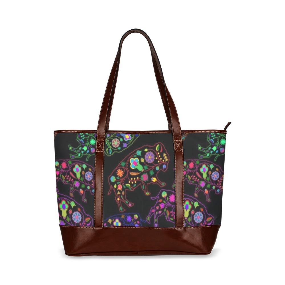 Floral Buffalo Tote Handbag (Model 1642) handbag e-joyer 