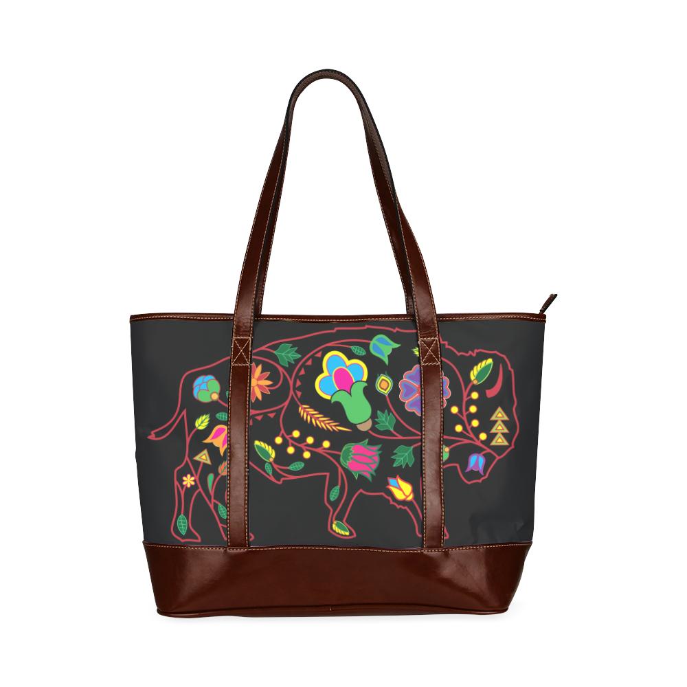 Floral Buffalo Tote Handbag (Model 1642) Tote Handbags (1642) e-joyer 