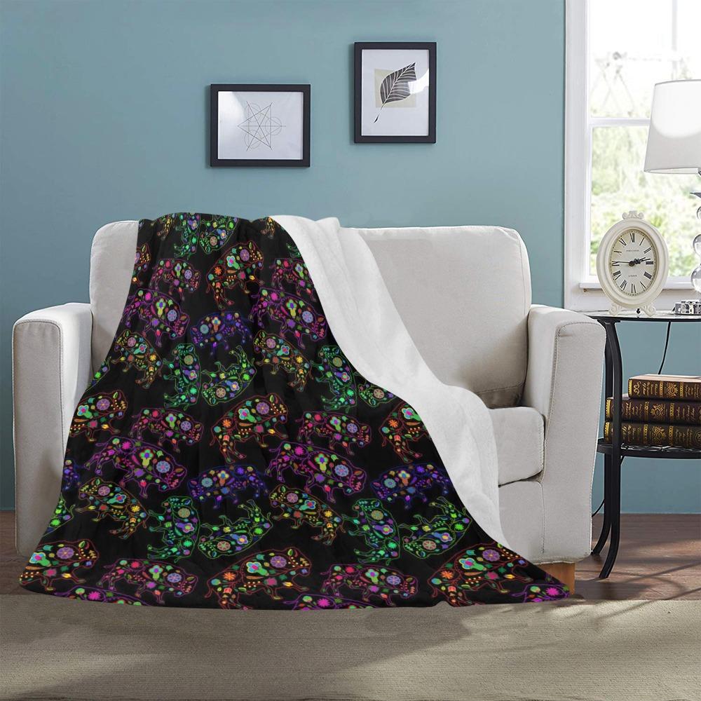 Floral Buffalo Ultra-Soft Micro Fleece Blanket 50"x60" Ultra-Soft Blanket 50''x60'' e-joyer 