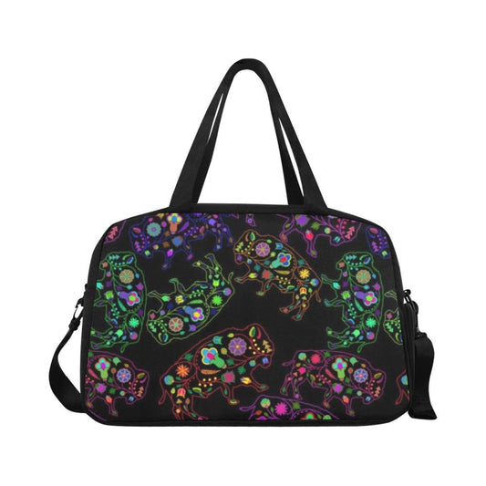 Floral Buffalo Weekend Travel Bag (Model 1671) bag e-joyer 