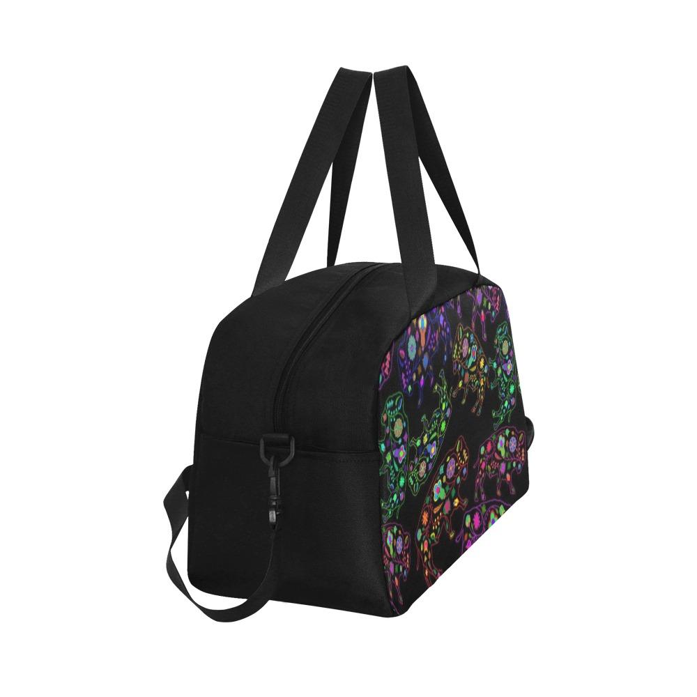 Floral Buffalo Weekend Travel Bag (Model 1671) bag e-joyer 