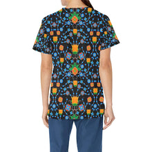 Load image into Gallery viewer, Floral Damask All Over Print Scrub Top Scrub Top e-joyer 
