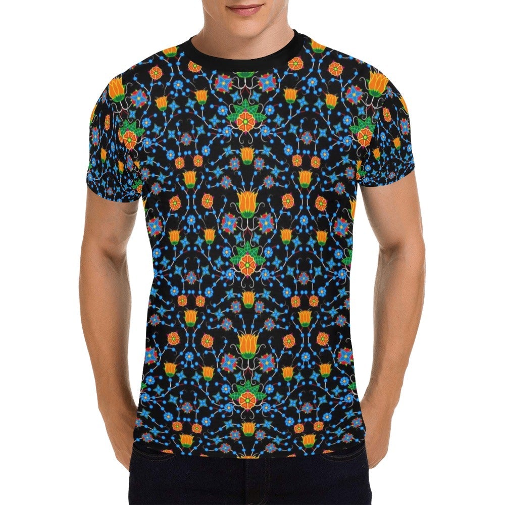 Floral Damask All Over Print T-Shirt for Men (USA Size) (Model T40) All Over Print T-Shirt for Men (T40) e-joyer 