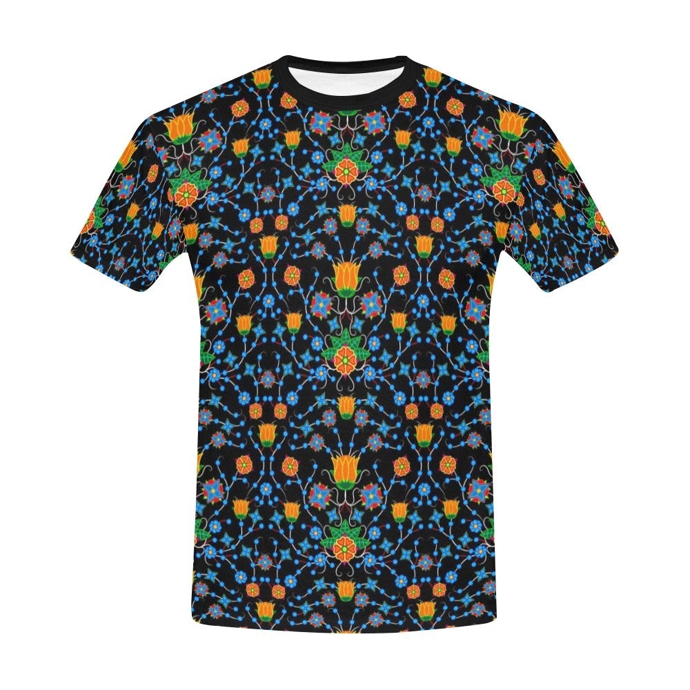 Floral Damask All Over Print T-Shirt for Men (USA Size) (Model T40) All Over Print T-Shirt for Men (T40) e-joyer 