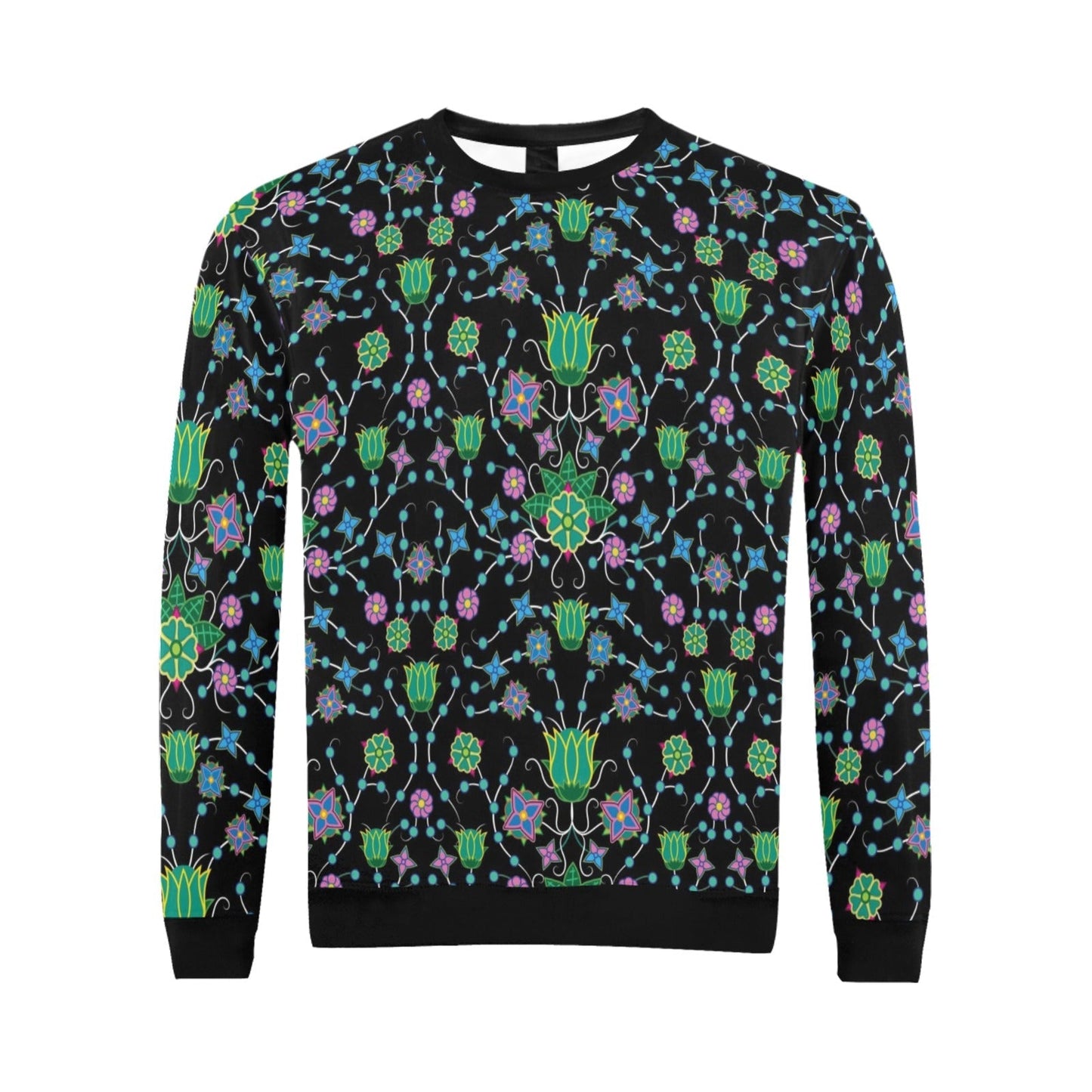 Floral Damask Garden All Over Print Crewneck Sweatshirt for Men (Model H18) shirt e-joyer 