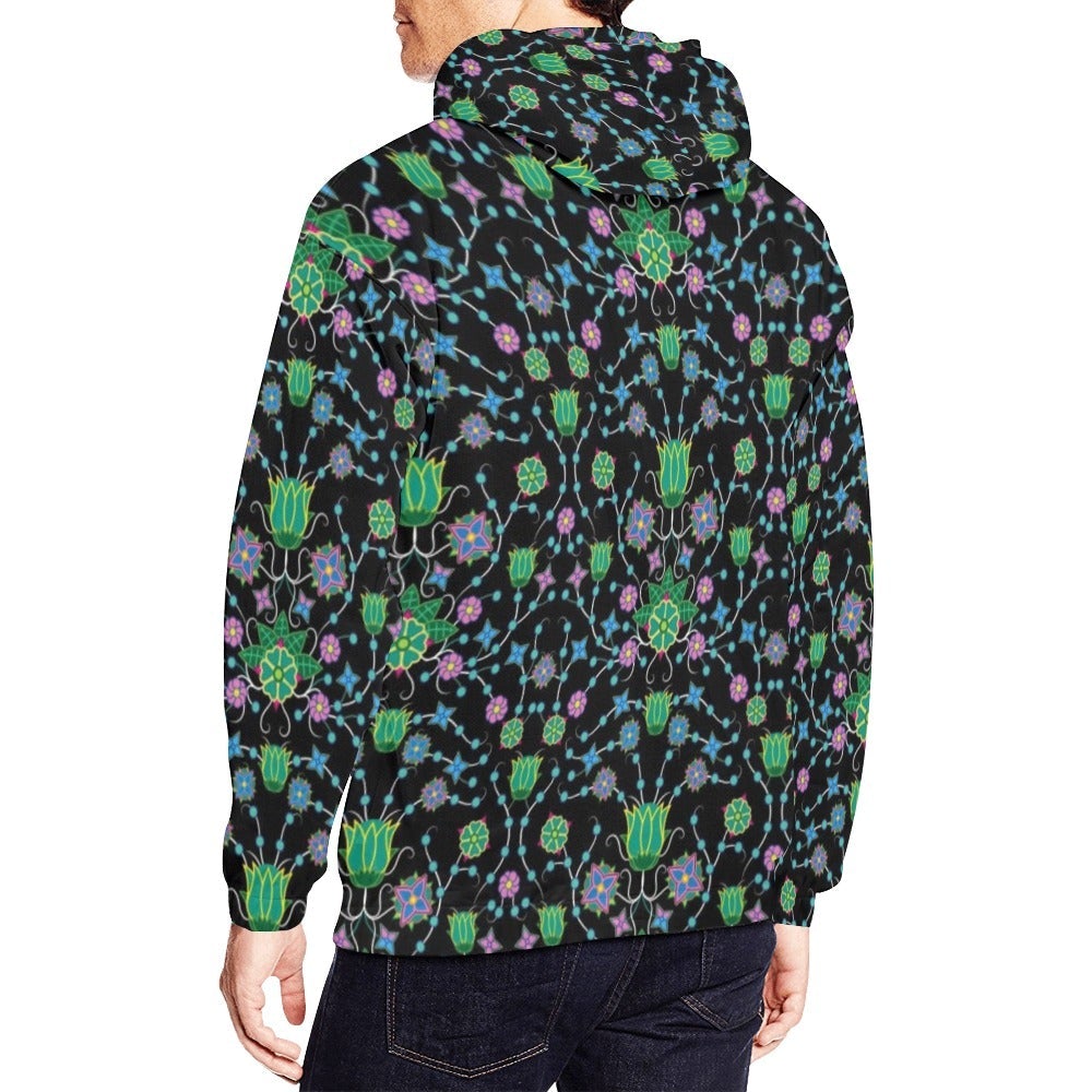 Floral Damask Garden All Over Print Hoodie for Men (USA Size) (Model H13) All Over Print Hoodie for Men (H13) e-joyer 