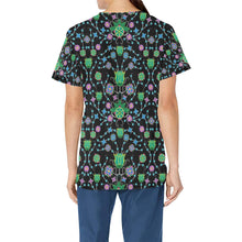 Load image into Gallery viewer, Floral Damask Garden All Over Print Scrub Top Scrub Top e-joyer 
