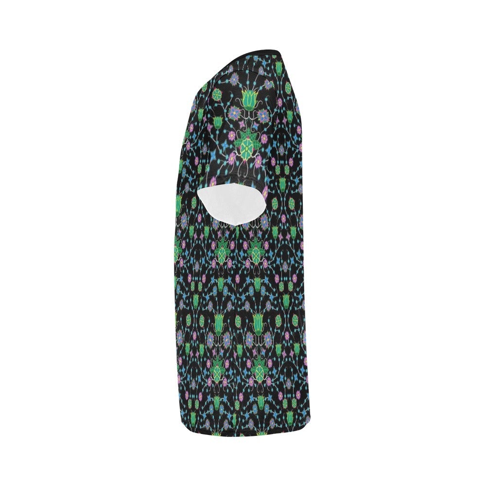 Floral Damask Garden All Over Print T-Shirt for Men (USA Size) (Model T40) All Over Print T-Shirt for Men (T40) e-joyer 