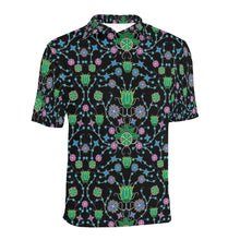 Load image into Gallery viewer, Floral Damask Garden Men&#39;s All Over Print Polo Shirt (Model T55) Men&#39;s Polo Shirt (Model T55) e-joyer 
