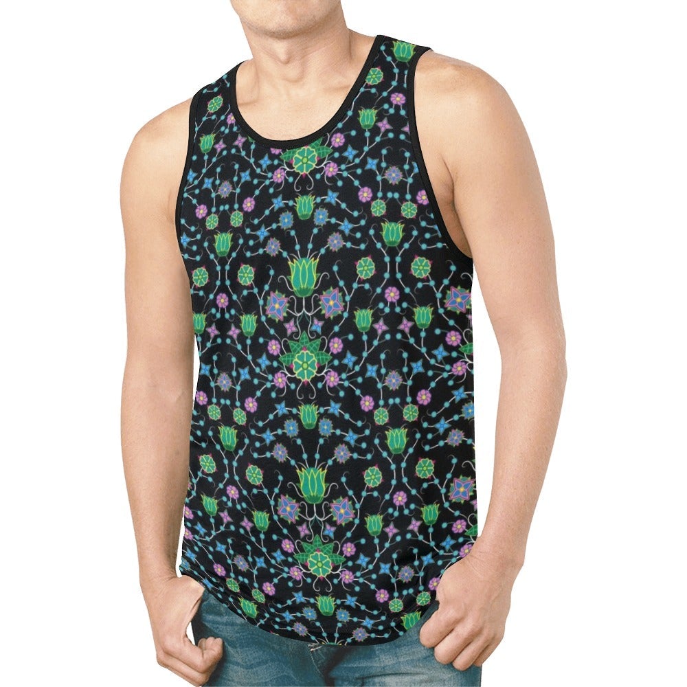 Floral Damask Garden New All Over Print Tank Top for Men (Model T46) tank top e-joyer 