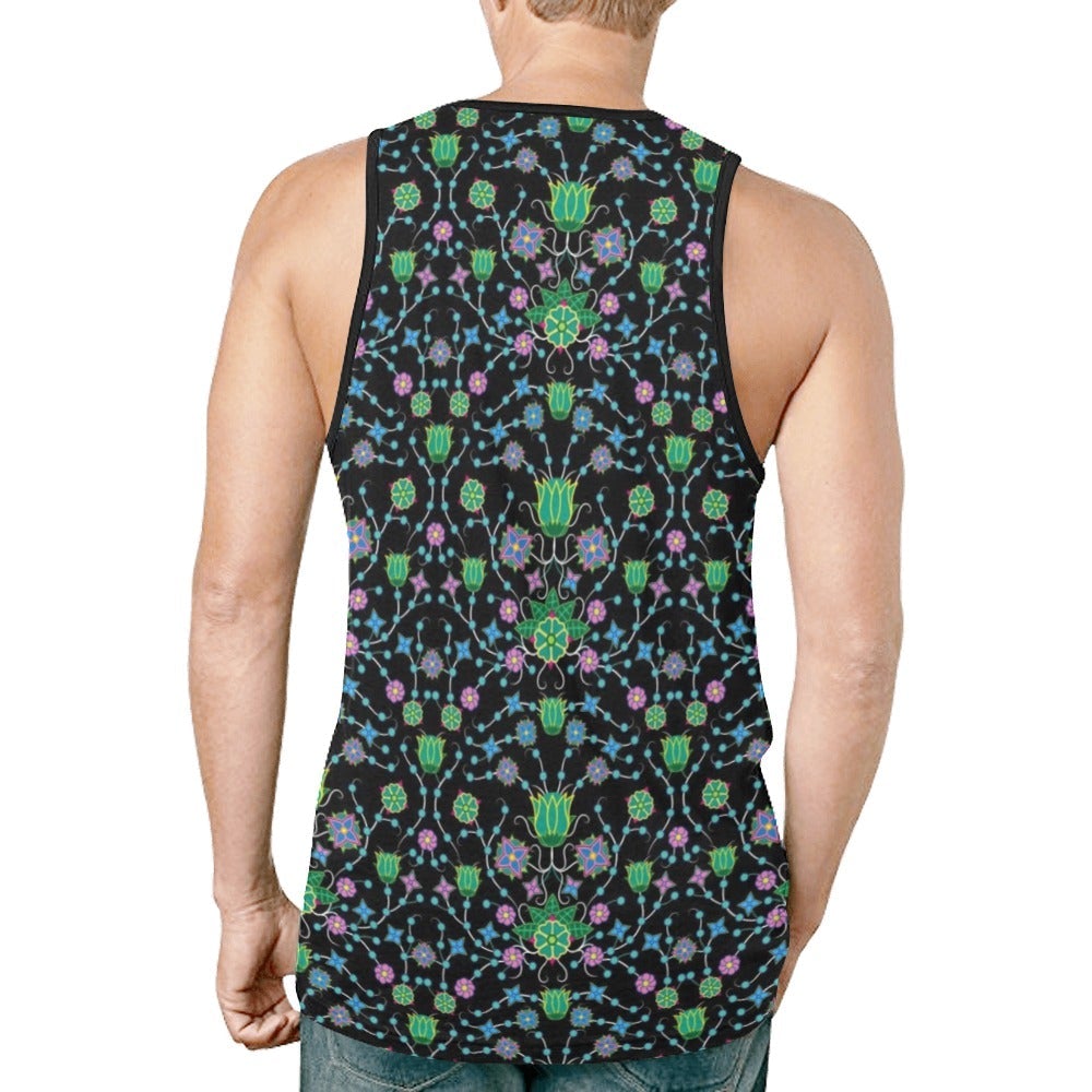 Floral Damask Garden New All Over Print Tank Top for Men (Model T46) tank top e-joyer 