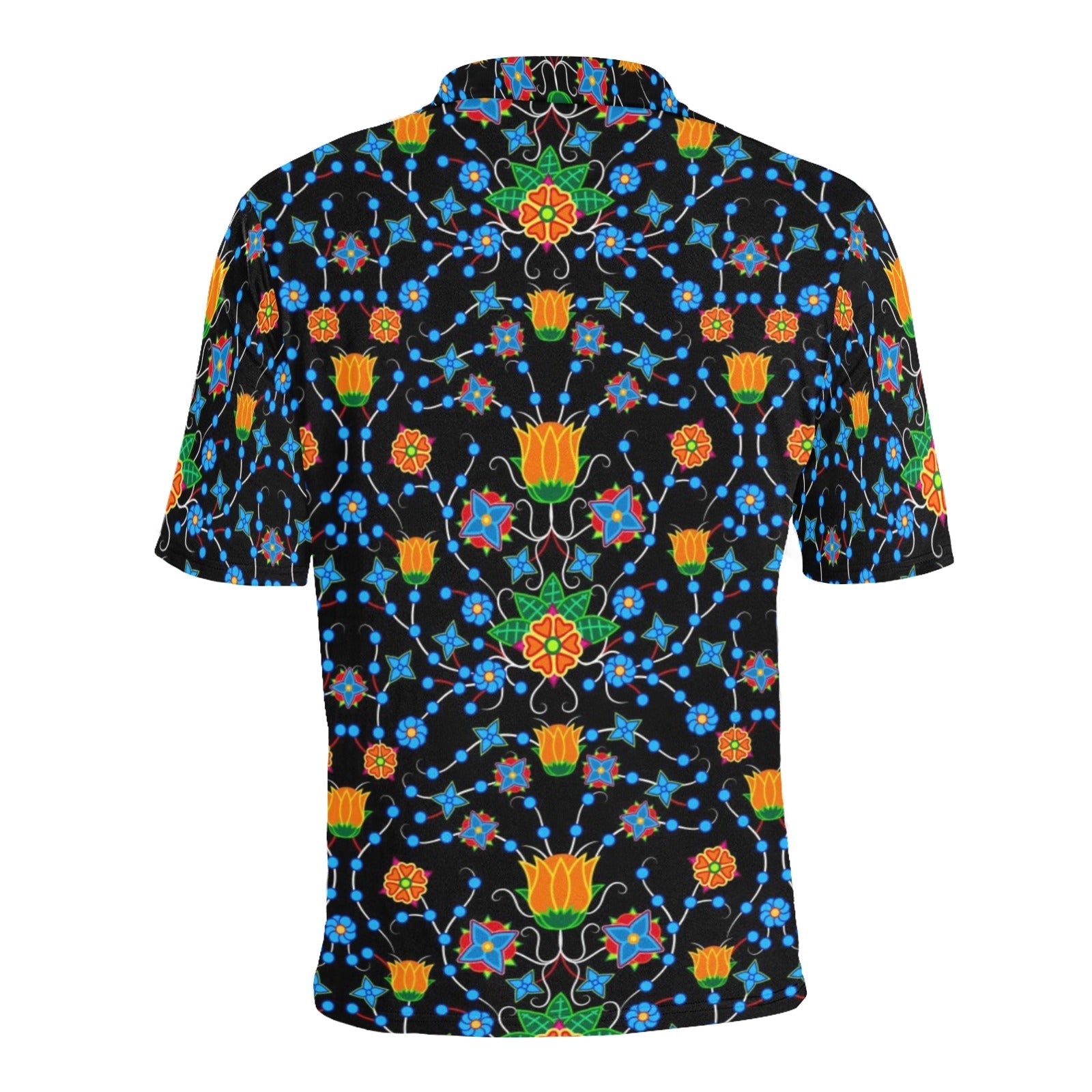 Floral Damask Men's All Over Print Polo Shirt (Model T55) Men's Polo Shirt (Model T55) e-joyer 