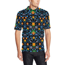 Load image into Gallery viewer, Floral Damask Men&#39;s All Over Print Polo Shirt (Model T55) Men&#39;s Polo Shirt (Model T55) e-joyer 
