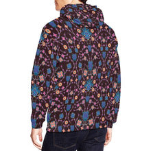 Load image into Gallery viewer, Floral Damask Purple All Over Print Hoodie for Men (USA Size) (Model H13) All Over Print Hoodie for Men (H13) e-joyer 
