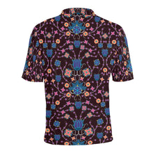 Load image into Gallery viewer, Floral Damask Purple Men&#39;s All Over Print Polo Shirt (Model T55) Men&#39;s Polo Shirt (Model T55) e-joyer 
