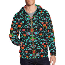 Load image into Gallery viewer, Floral Damask Upgrade All Over Print Full Zip Hoodie for Men (Model H14) hoodie e-joyer 
