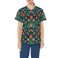 Load image into Gallery viewer, Floral Damask Upgrade All Over Print Scrub Top Scrub Top e-joyer 
