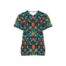 Load image into Gallery viewer, Floral Damask Upgrade All Over Print Scrub Top Scrub Top e-joyer 
