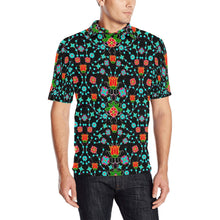 Load image into Gallery viewer, Floral Damask Upgrade Men&#39;s All Over Print Polo Shirt (Model T55) Men&#39;s Polo Shirt (Model T55) e-joyer 
