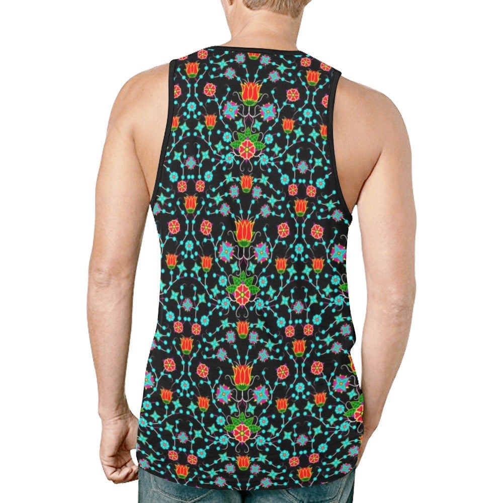 Floral Damask Upgrade New All Over Print Tank Top for Men (Model T46) tank top e-joyer 