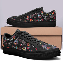 Load image into Gallery viewer, Floral Danseur Aapisi Low Top Canvas Shoes Black Sole aapisi Herman 
