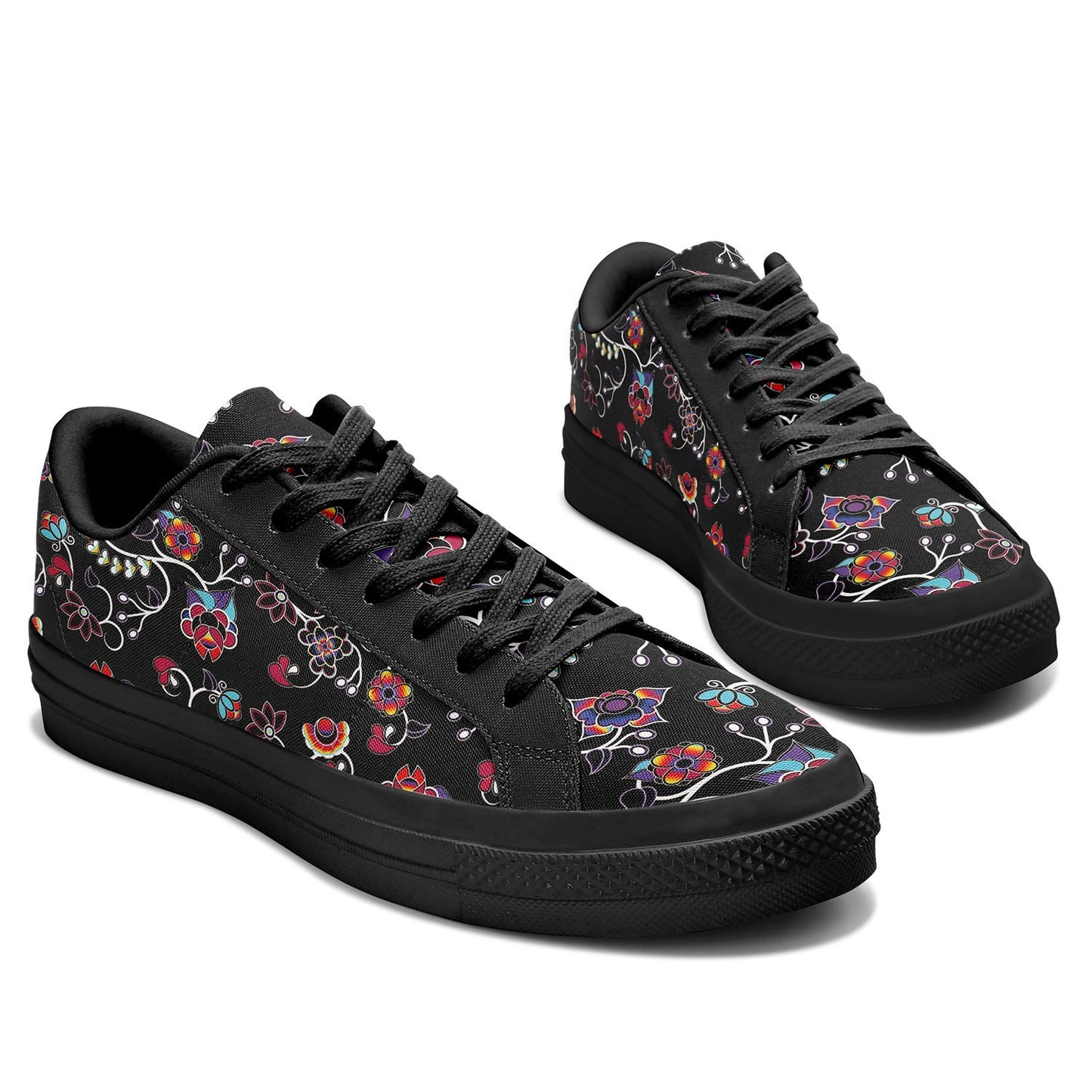 Floral Danseur Aapisi Low Top Canvas Shoes Black Sole aapisi Herman 