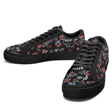 Load image into Gallery viewer, Floral Danseur Aapisi Low Top Canvas Shoes Black Sole aapisi Herman 
