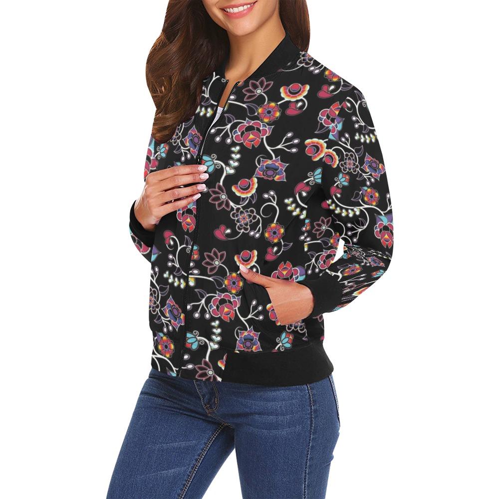 Floral Danseur All Over Print Bomber Jacket for Women (Model H19) All Over Print Bomber Jacket for Women (H19) e-joyer 
