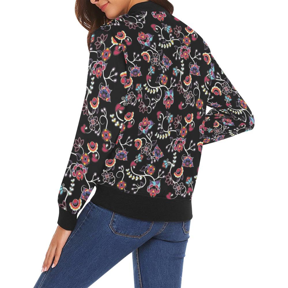 Floral Danseur All Over Print Bomber Jacket for Women (Model H19) All Over Print Bomber Jacket for Women (H19) e-joyer 