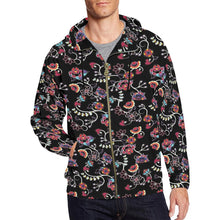 Load image into Gallery viewer, Floral Danseur All Over Print Full Zip Hoodie for Men (Model H14) All Over Print Full Zip Hoodie for Men (H14) e-joyer 
