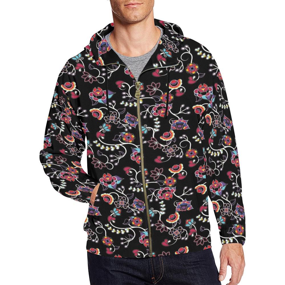 Floral Danseur All Over Print Full Zip Hoodie for Men (Model H14) All Over Print Full Zip Hoodie for Men (H14) e-joyer 