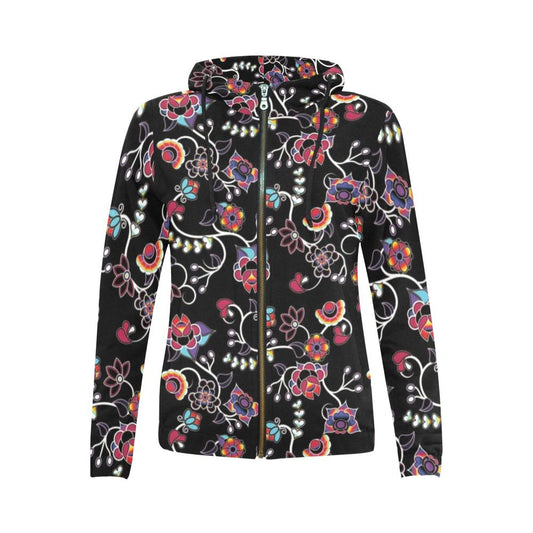 Floral Danseur All Over Print Full Zip Hoodie for Women (Model H14) All Over Print Full Zip Hoodie for Women (H14) e-joyer 