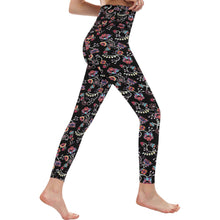 Load image into Gallery viewer, Floral Danseur All Over Print High-Waisted Leggings (Model L36) High-Waisted Leggings (L36) e-joyer 

