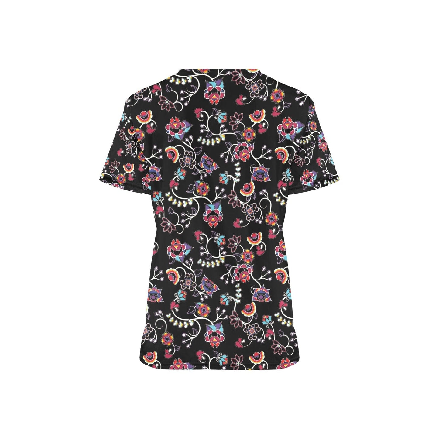 Floral Danseur All Over Print Scrub Top Scrub Top e-joyer 