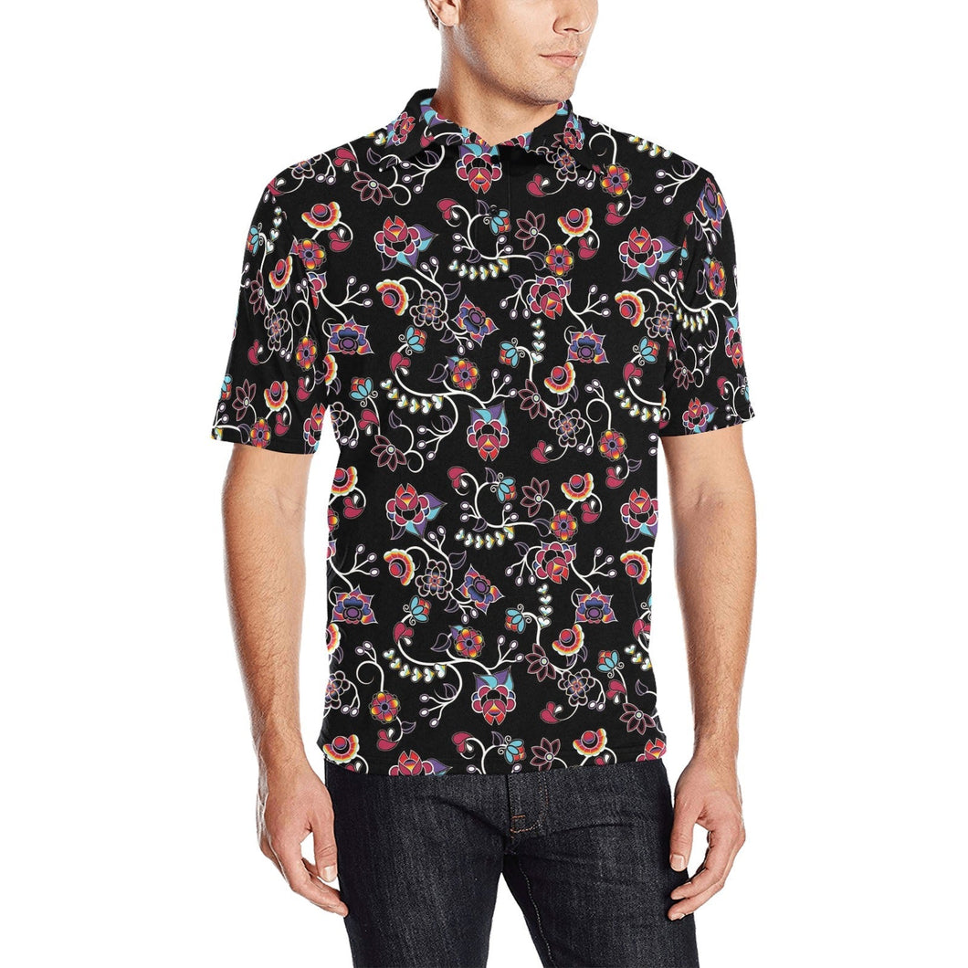 Floral Danseur Men's All Over Print Polo Shirt (Model T55) Men's Polo Shirt (Model T55) e-joyer 