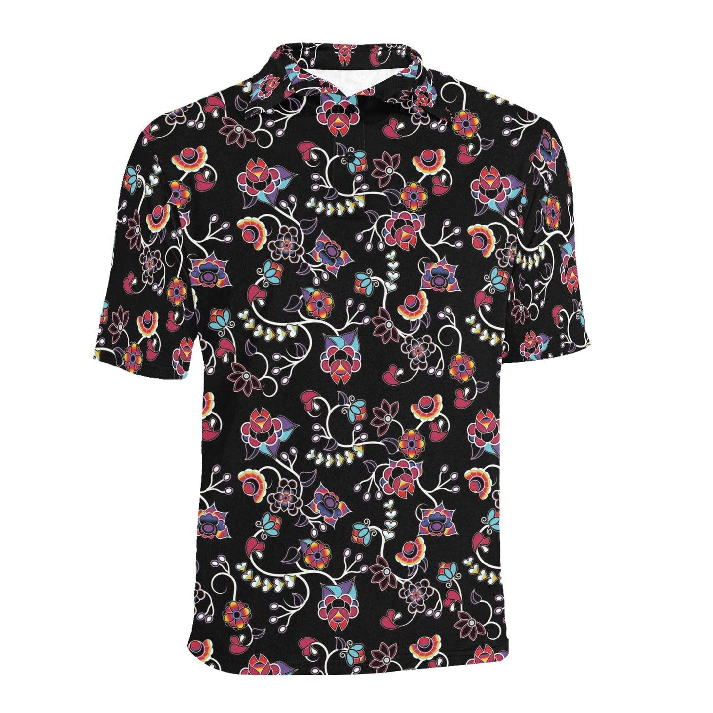 Floral Danseur Men's All Over Print Polo Shirt (Model T55) Men's Polo Shirt (Model T55) e-joyer 
