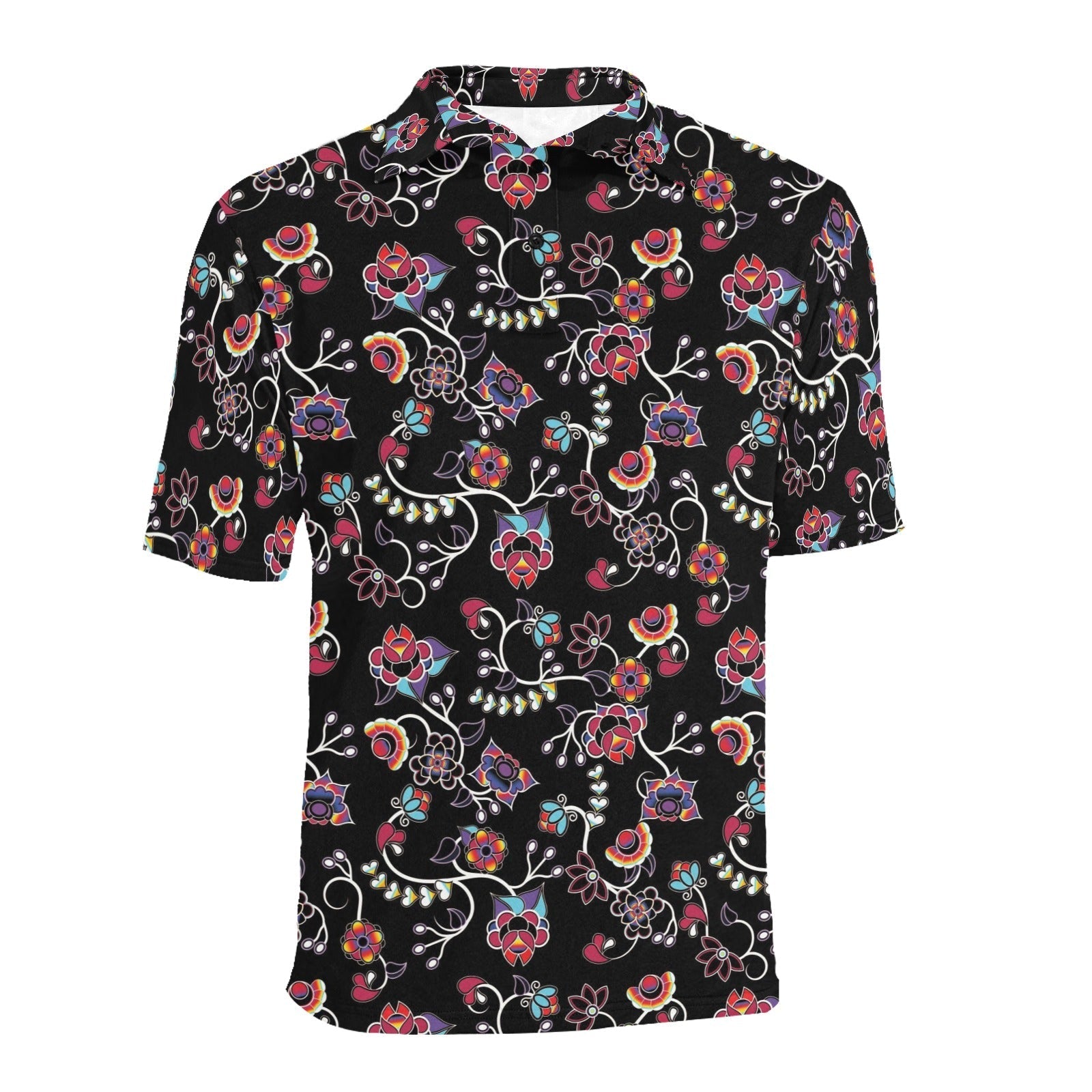 Floral Danseur Men's All Over Print Polo Shirt (Model T55) Men's Polo Shirt (Model T55) e-joyer 