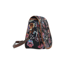 Load image into Gallery viewer, Floral Danseur Saddle Bag/Small (Model 1649) Full Customization Saddle Bag/Small (Full Customization) e-joyer 
