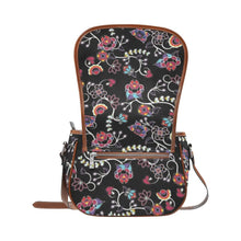 Load image into Gallery viewer, Floral Danseur Saddle Bag/Small (Model 1649) Full Customization Saddle Bag/Small (Full Customization) e-joyer 
