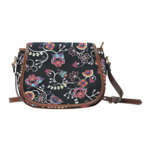 Load image into Gallery viewer, Floral Danseur Saddle Bag/Small (Model 1649) Full Customization Saddle Bag/Small (Full Customization) e-joyer 
