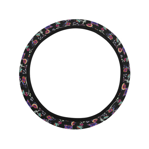 Floral Danseur Steering Wheel Cover with Elastic Edge Steering Wheel Cover with Elastic Edge e-joyer 