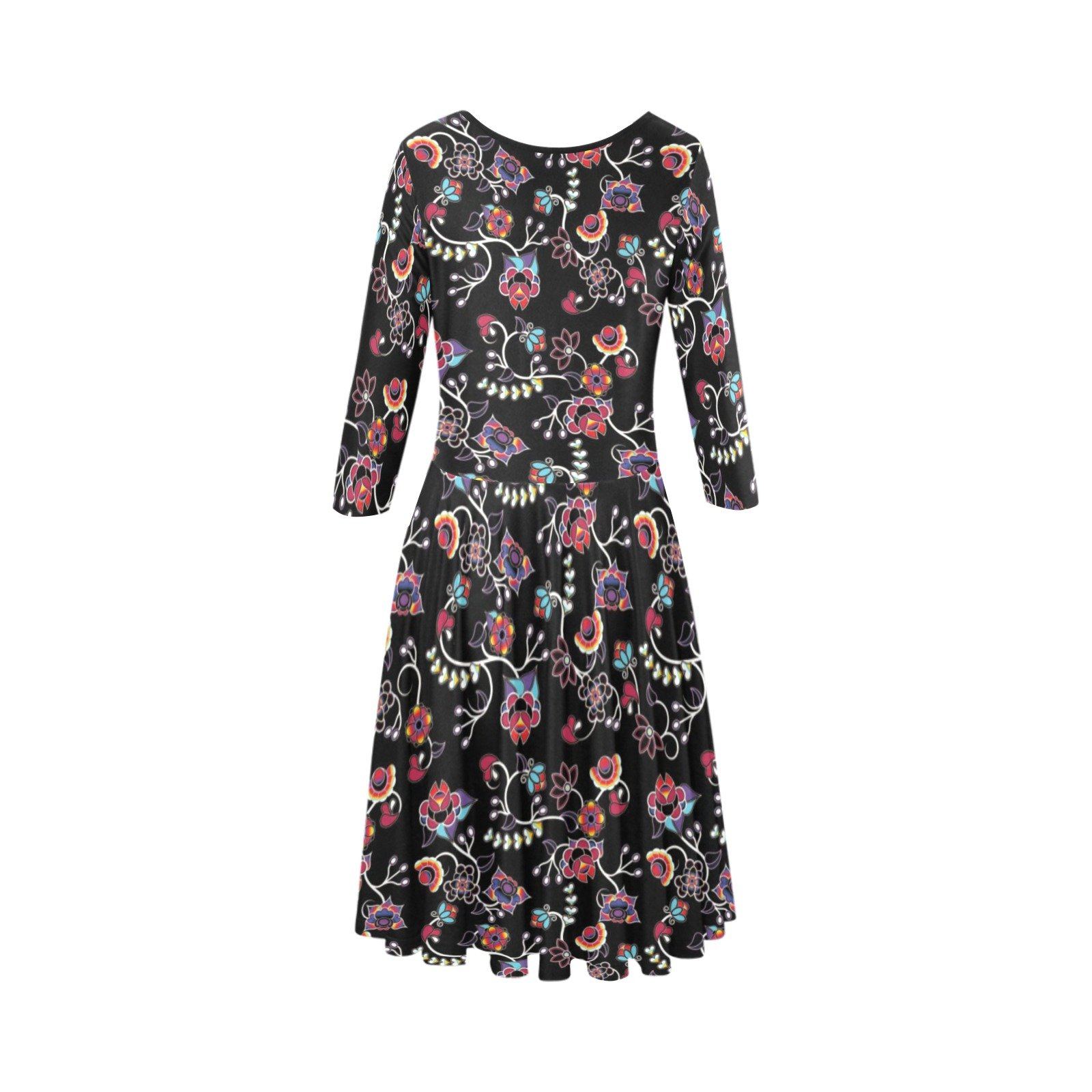 Floral Danseur Tethys Half-Sleeve Skater Dress(Model D20) Tethys Half-Sleeve Skater Dress (D20) e-joyer 