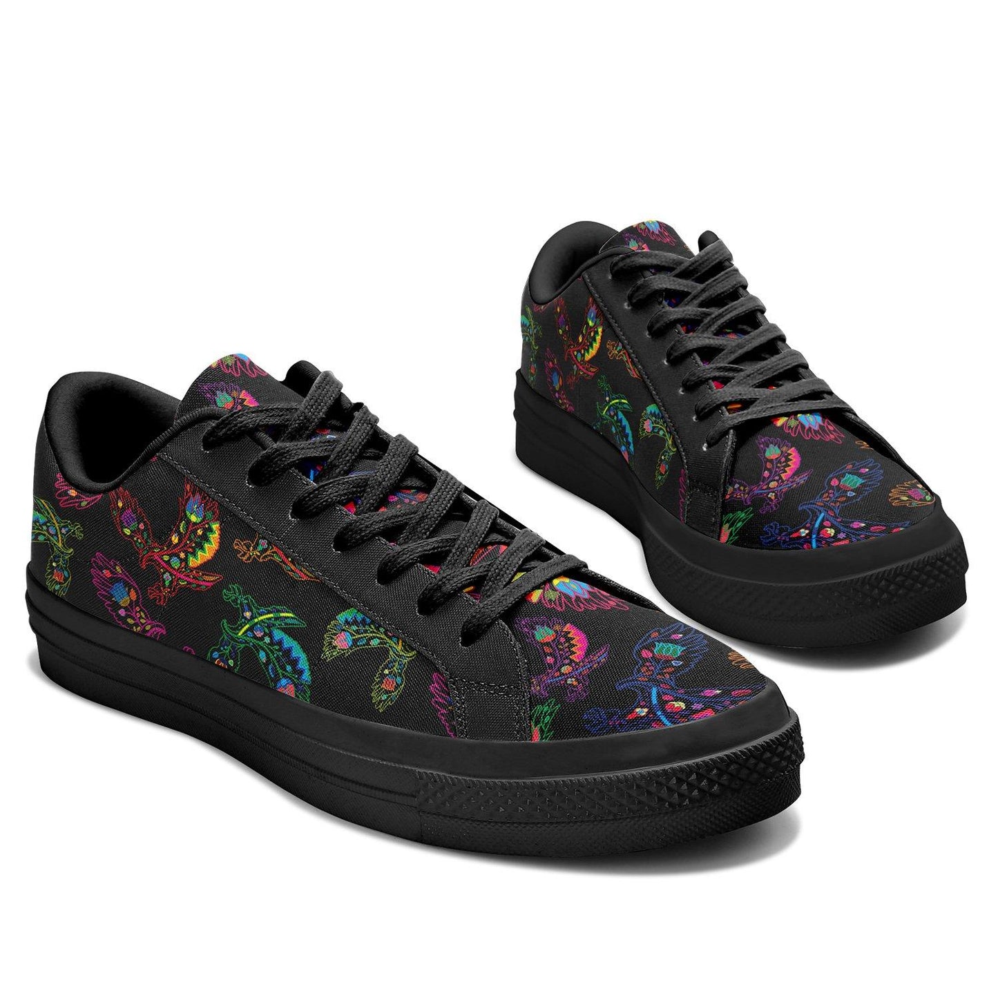 Floral Eagle Aapisi Low Top Canvas Shoes Black Sole aapisi Herman 